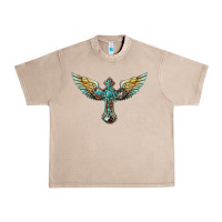 French Oak western cross wings Urban Heavy Tee - BarkalooDesign