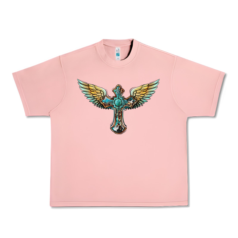 Western Cross Wings Urban Heavy Tee by BarkalooDesign | Teevron