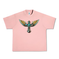Salmon western cross wings Urban Heavy Tee - BarkalooDesign
