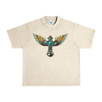 Sandshell western cross wings Urban Heavy Tee - BarkalooDesign
