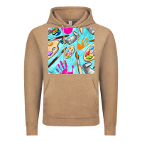 Vintage Coffee find art class seamless pattern Vintage Hoodie - BundleAndBundleShop