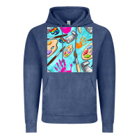 Vintage Denim find art class seamless pattern Vintage Hoodie - BundleAndBundleShop