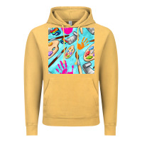 Vintage Mustard find art class seamless pattern Vintage Hoodie - BundleAndBundleShop