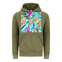 Vintage Olive find art class seamless pattern Vintage Hoodie - BundleAndBundleShop