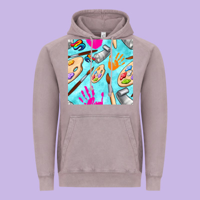 Find Art Class Seamless Pattern Vintage Hoodie Designed By Bundleandbundleshop