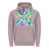 Vintage Zinc find art class seamless pattern Vintage Hoodie - BundleAndBundleShop