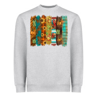 Heather Grey thanksgiving brushstroke Heavyweight Sweatshirt - BarkalooDesign