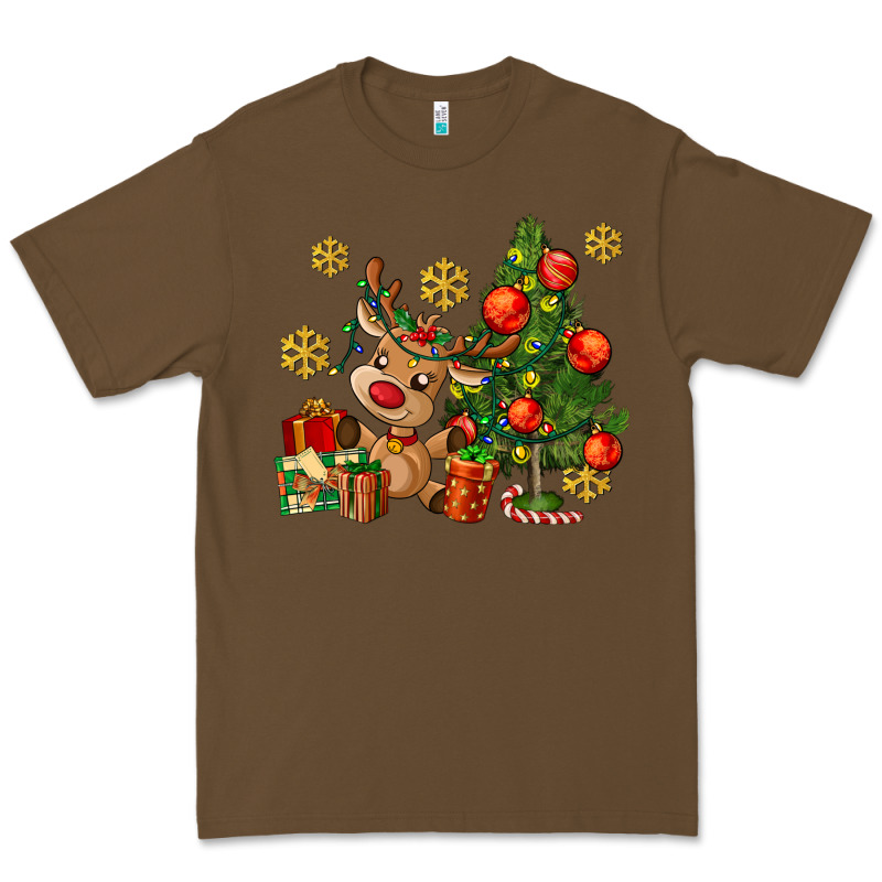 Reindeer And Christmas Tree Premium Tee by AdoDesignShop | Teevron