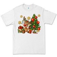White reindeer and christmas tree Premium Tee - AdoDesignShop