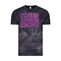 Cloud Black lilac leopard with red glitter Vintage Tee - Artiststas