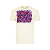 Vintage Arctic lilac leopard with red glitter Vintage Tee - Artiststas