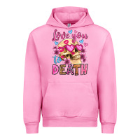 Fuchsia Pink love you to death olivia Urban Hoodie - OliviaCreatesArt