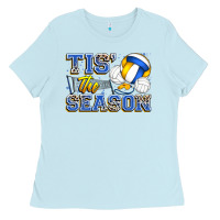 Baby Blue tis' the season volleyball Ladies Tee - Zillion Design Studio