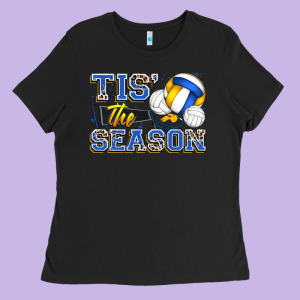 Tis' The Season Volleyball Ladies Tee Designed By Zillion Design Studio