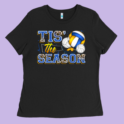 Tis' The Season Volleyball Ladies Tee Designed By Zillion Design Studio
