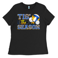 Black tis' the season volleyball Ladies Tee - Zillion Design Studio