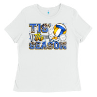 White tis' the season volleyball Ladies Tee - Zillion Design Studio
