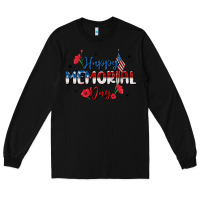 Black happy memorial day Long Sleeve Tee - MaliasSmallBusiness