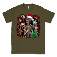 Army Green Skeleton with coffee cup Christmas Classic Tee - NancyCooperArtShop