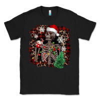 Black Skeleton with coffee cup Christmas Classic Tee - NancyCooperArtShop