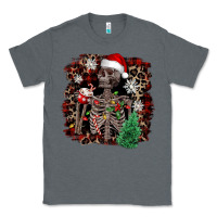 Charcoal Heather Skeleton with coffee cup Christmas Classic Tee - NancyCooperArtShop