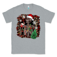 Heather Grey Skeleton with coffee cup Christmas Classic Tee - NancyCooperArtShop