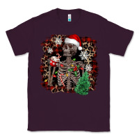 Plum Skeleton with coffee cup Christmas Classic Tee - NancyCooperArtShop