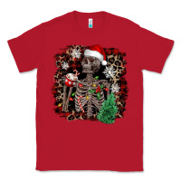 Red Skeleton with coffee cup Christmas Classic Tee - NancyCooperArtShop