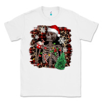 White Skeleton with coffee cup Christmas Classic Tee - NancyCooperArtShop