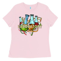 Bubblegum Pink laboratory Ladies Tee - texasbilliewilder