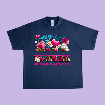 Valentines Day Cna Certified Nursing Assistant Urban Heavy Tee Designed By Adodesignshop