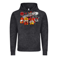 Vintage Black fire truck gnomes Vintage Hoodie - Artiststas