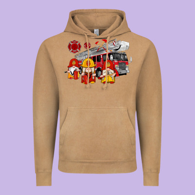 Fire Truck Gnomes Vintage Hoodie Designed By Artiststas