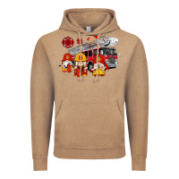 Vintage Coffee fire truck gnomes Vintage Hoodie - Artiststas