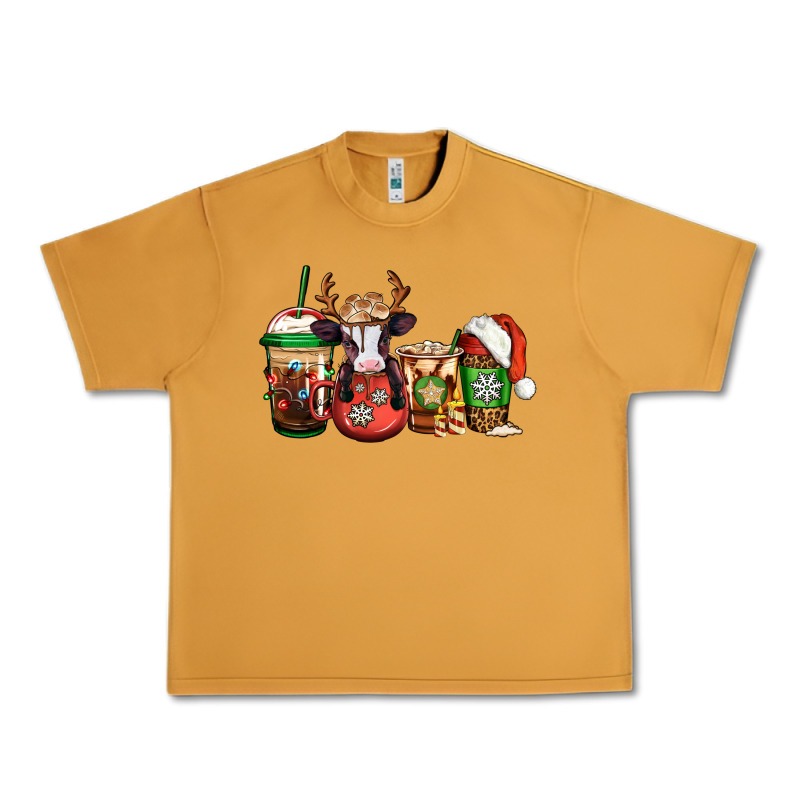 Christmas Baby Calf Coffee Cups Urban Heavy Tee by Jasminsmagicworld | Teevron