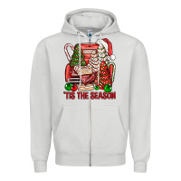 Dove Grey Tis The Season Christmas Cakes Truck Zipper Hoodie - BundleAndBundleShop