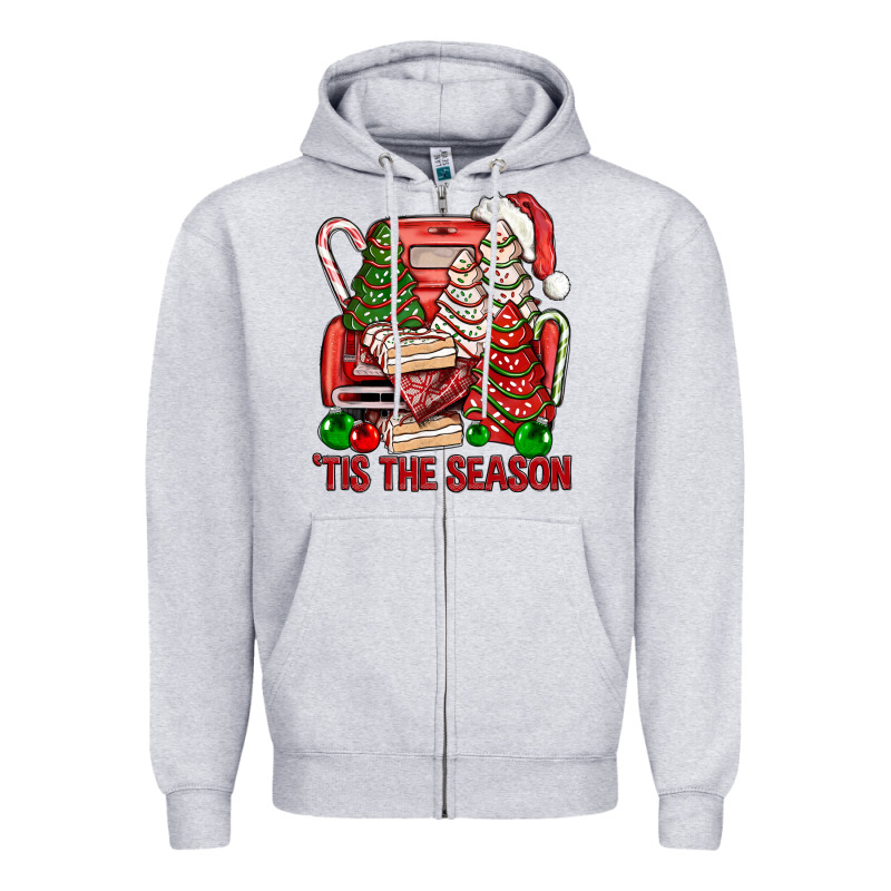 Tis The Season Christmas Cakes Truck Zipper Hoodie by BundleAndBundleShop | Teevron