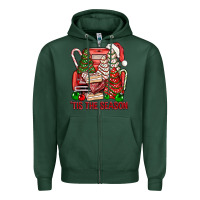 Sports Green Tis The Season Christmas Cakes Truck Zipper Hoodie - BundleAndBundleShop