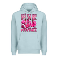 Blue Mist In October We Wear Pink Watch Football Premium Hoodie - texasbilliewilder