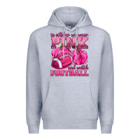 Heather Grey In October We Wear Pink Watch Football Premium Hoodie - texasbilliewilder