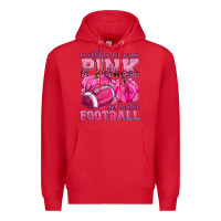 Red In October We Wear Pink Watch Football Premium Hoodie - texasbilliewilder