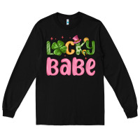 Black lucky babe st patrick s day Long Sleeve Tee - MaliasSmallBusiness