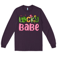 Plum lucky babe st patrick s day Long Sleeve Tee - MaliasSmallBusiness