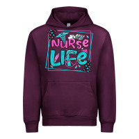 Mauve Wine nurse life olivia  (1) Urban Hoodie - OliviaCreatesArt