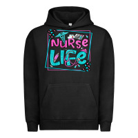 Pigment Black nurse life olivia  (1) Urban Hoodie - OliviaCreatesArt