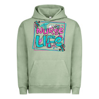 Pigment Oil Green nurse life olivia  (1) Urban Hoodie - OliviaCreatesArt