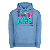Pigment Pebble Blue nurse life olivia  (1) Urban Hoodie - OliviaCreatesArt