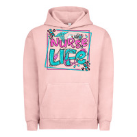Pigment Salmon nurse life olivia  (1) Urban Hoodie - OliviaCreatesArt