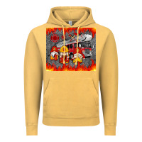 Vintage Mustard fire truck gnomes Vintage Hoodie - Artiststas