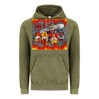 Vintage Olive fire truck gnomes Vintage Hoodie - Artiststas